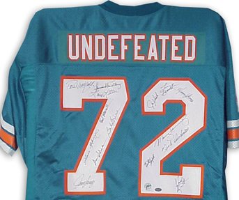 This jersey symbolizes the Perfect Dolphins of 1972.